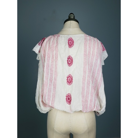 Free People Pukka Tee Top Tassel Boho Romantic Artsy Feminine Fairy Lightweight - Picture 2 of 5